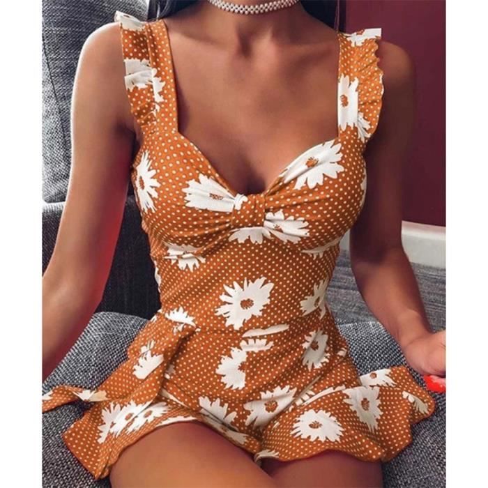 Robe D'été Femme Joe Boxer 100% Coton Rayures Rose Et Orange - Taille M - Occasion Bon état