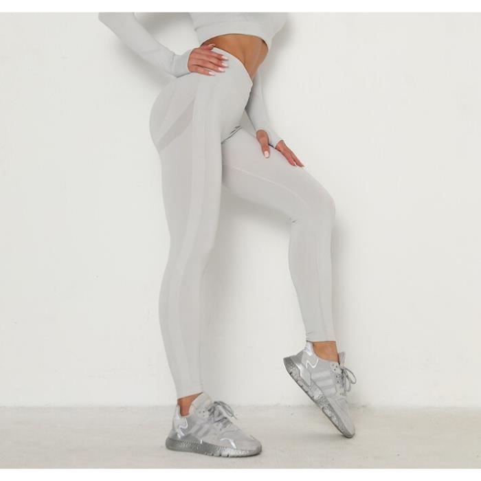 Soutien du Ventre Rayures Ventre Minceur Anti-Cellulite Raffermissant Lissant sans Couture Haute Taille DOGZI Leggings pour Femmes/Leggings de Sport/Pantalon de Yoga pour Femme