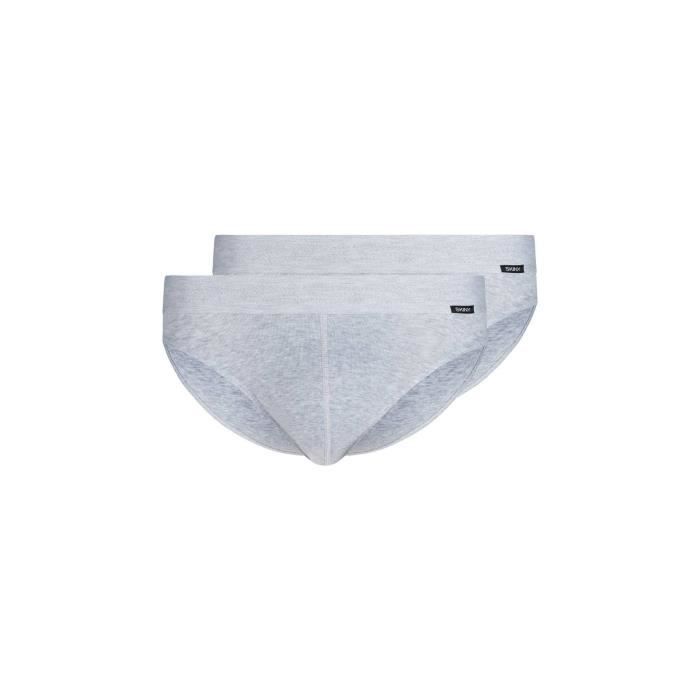 Lot 2 Slips Homme Skiny Advantage - Coton Doux Avec Élasthanne, Ceinture Confort, Classique Et Indémodable