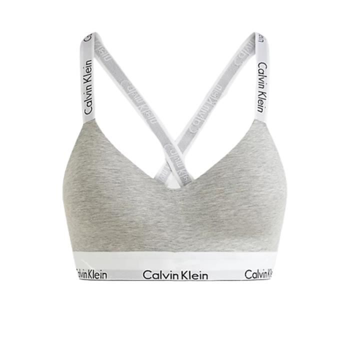 Soutien gorge sans armatures Calvin klein Femme Gris