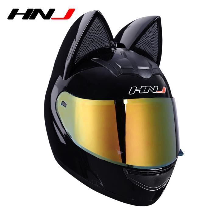4 Paires D'oreilles Décoratives Pour Casque Moto - Chat Et Ours - TPU/ABS, Adhésif Double Face - Personnalisation Style
