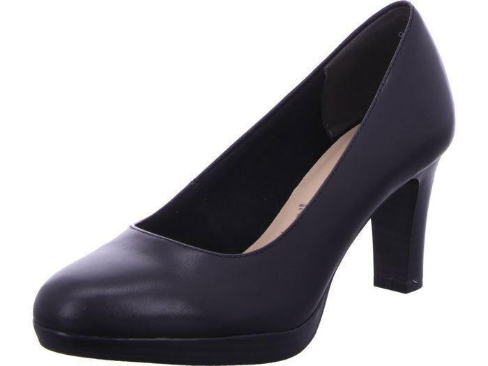 escarpin tamaris - noir - talon large - confort exceptionnel