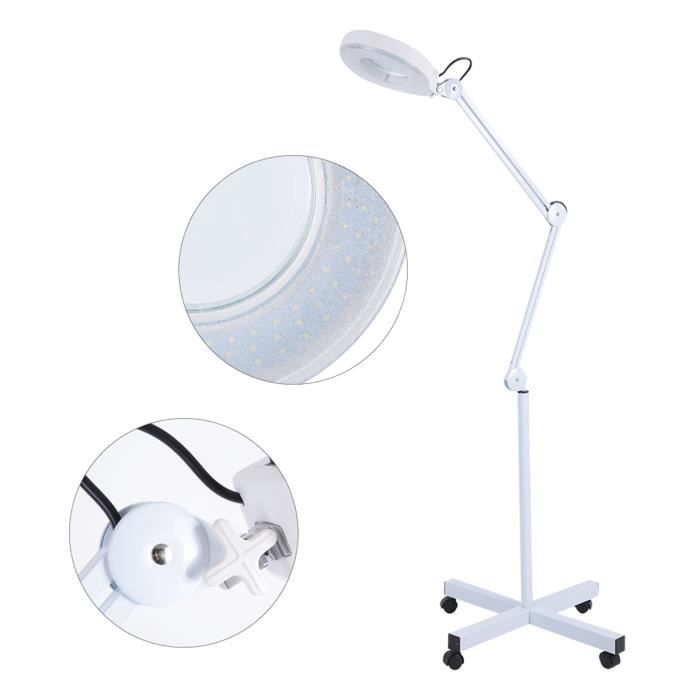 Loupe Avec Lampe LED Sur Pied Réglable - Marque Daylight - Noir/argent - Neuf, Référence 37209A