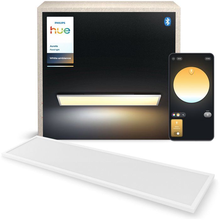 Philips Hue Plafonnier Panneau Lumineux Rectangulaire Aurelle