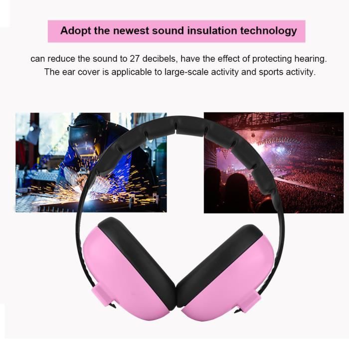 Cache-oreilles pour bébé QIILU - Protection auditive professionnelle - SNR 27 dB
