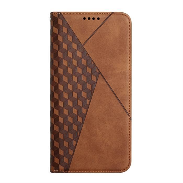 RAS Etui pour Samsung Galaxy A33 5G 6.4 Vintage Rabat Etui Mode Flip Housse Protection Premium PU Cuir Folio Etui marron WW5