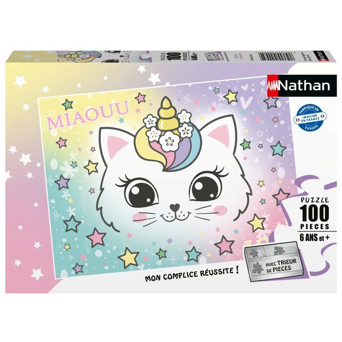 Puzzle 100 pièces : Chaton arc en ciel Ravensburger Nathan - vue 9