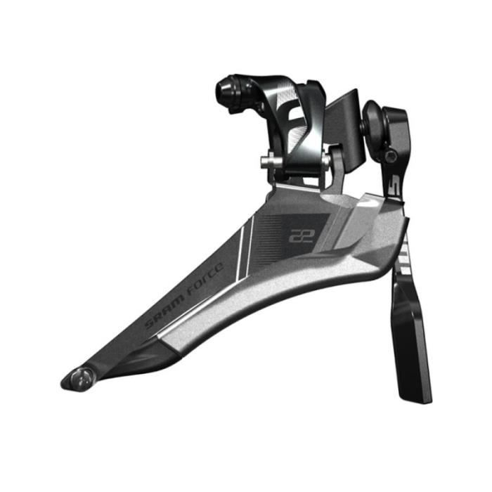Dérailleur avant SRAM Force 22 Yaw 2X10V - Noir - A braser - Avec Chain Spotter