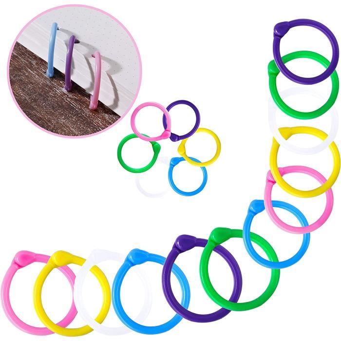 220 Anneaux De Reliure Plastique Multicolores 15mm 20mm 32mm - Ouvrables Pour Scrapbooking, Albums Photo, Porte-Clés, Cahiers DIY