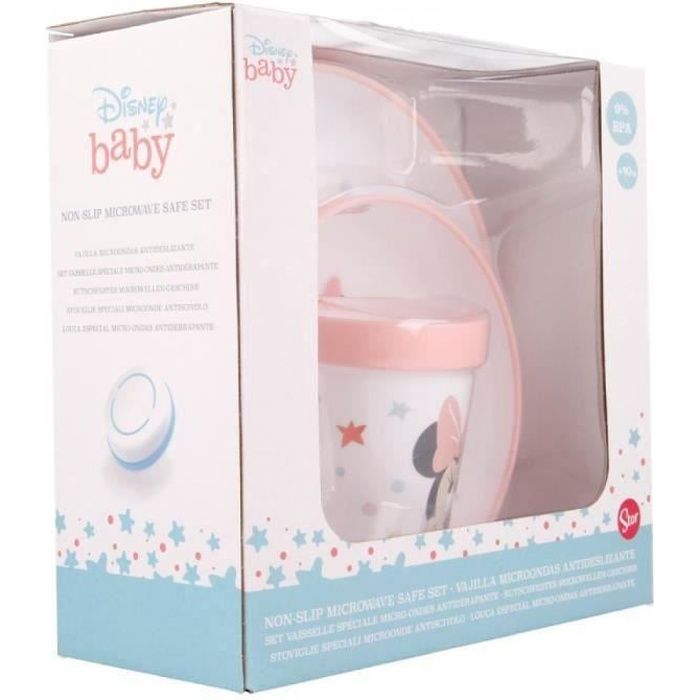 MINNIE - Set vaisselle bébé micro-ondes Baby Minnie - Cdiscount  Puériculture & Eveil bébé