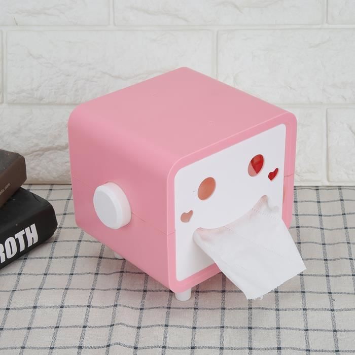 HUSHUI Boîte à Mouchoirs Mignonne Chat - Porte Serviettes Dessin Animé Pour Bureau Et Maison