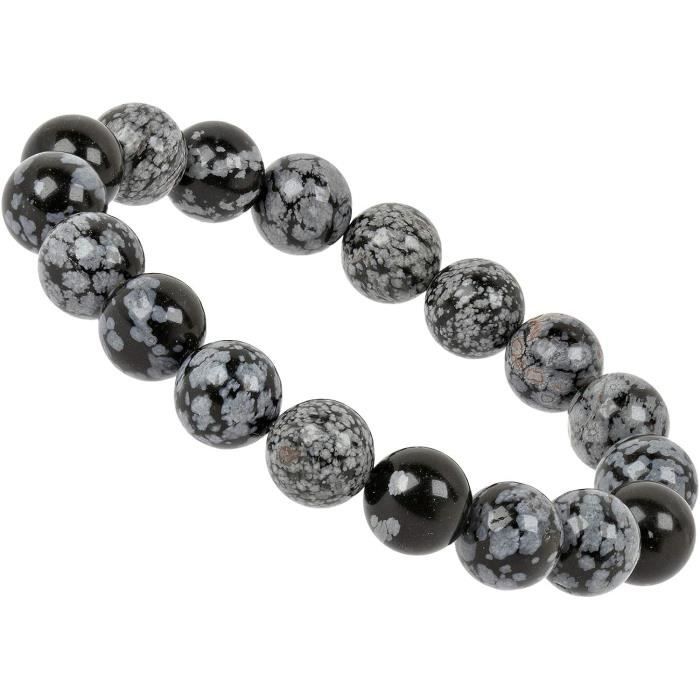 Bracciale da donna elasticizzato in pietre preziose, 8 mm, 17