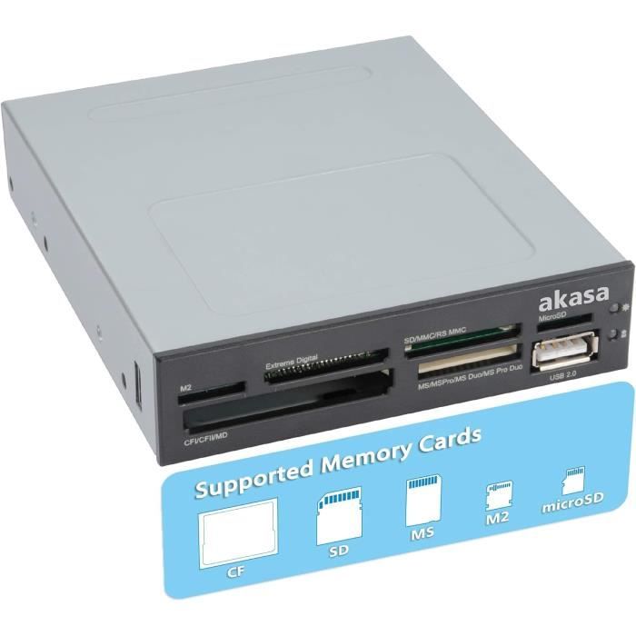 Ak-Icr-07 Lecteur Cartes Média Au Format Baie 3,5