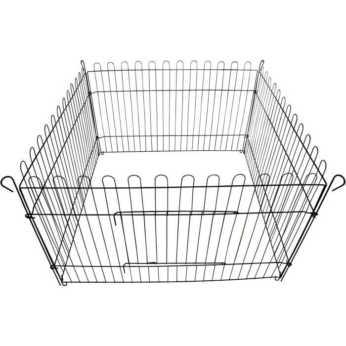 Meilleurs prix pour Enclos rongeur - TYROL - Parc rectangulaire - 90 x 55 x 90 cm - Noir