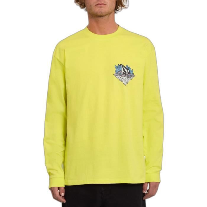 T-shirt Volcom Iconic Stone Vintage 2019 - Manches Longues, Noir, Taille M, Neuf Avec étiquettes