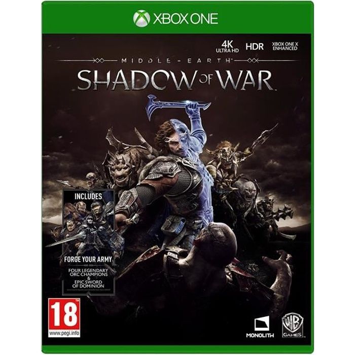 La du Milieu : 'Ombre de la Guerre jeu Xbox One + 2 Boutons Thumbstick Offert