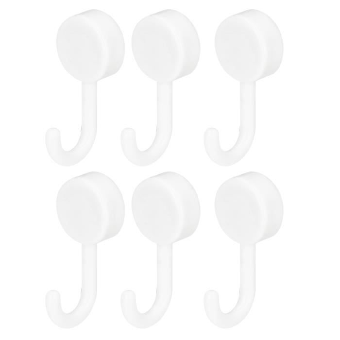 Lot De 2 Crochets Magnétiques Puissants Revêtus De Caoutchouc - Pour Surfaces Métalliques, Organisation Vêtements, Outils