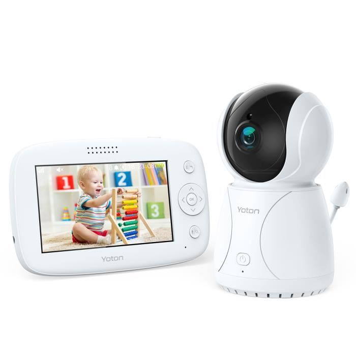 Yoton Babyphone Vidéo avec Caméra 1080P 360° PTZ, Ecran FHD 4.3