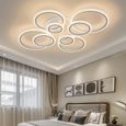 Plafonnier led moderne dimmable luminaire d'intérieur blanc, 142W lustre de plafond pour Salon Chambre - Dia.120 cm-1
