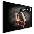 Tableau Décoration Murale verre de vin 50x40 cm Impression sur Toile vin rouge Murale Design la Cuisine Restaurant Bar-1