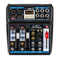 VONYX VMM-P500 - Table de mixage 4 canaux, Technologie Bluetooth, MP3/USB, 16 effets digitaux, Entrées microphones-1