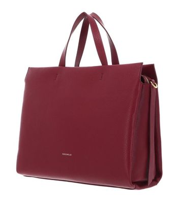 Sac à épaule COCCINELLE Mini Bag En Cuir Grainé - Couleur Grenat Red (Garnet) - Neuf Avec étiquettes