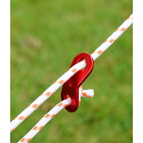18 Pièces Tendeur De Corde 2 Trous Ajusteur De Corde à Vent Tendure Pour Tente Randonnée Camping, Tendeur De Corde,Boucles De Corde à Vent,Ajusteur De Corde à Vent Tendure