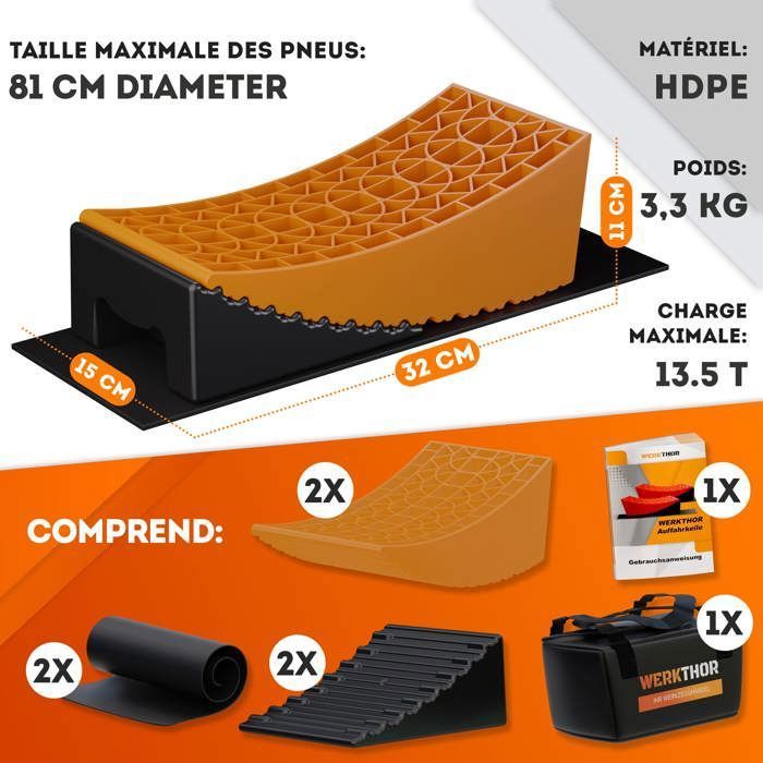 CEEDIR Lot de 2 rampes de chargement en plastique pour voiture jusqu'à CEEDIR Lot de 2 rampes de chargement en plastique pour voiture jusqu'à