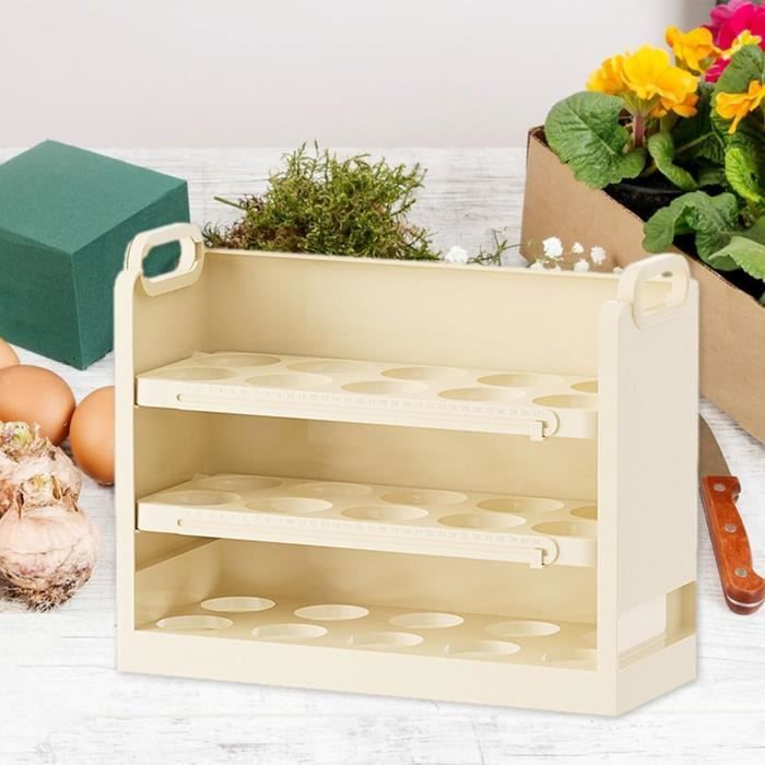 Porte-œufs En Bois Empilable - Capacité 36 œufs - Rangement Comptoir Cuisine