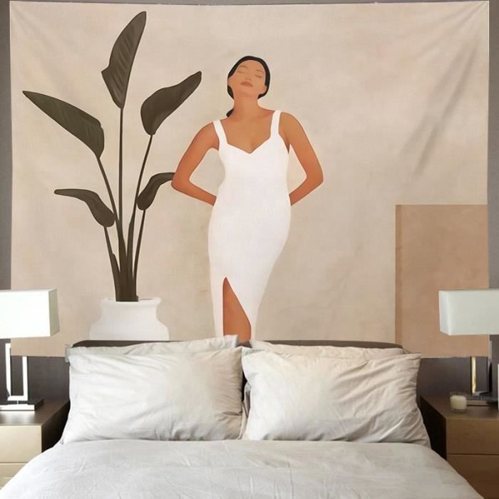 Tapisserie Murale Renard Des Bois 150x130cm - Décoration Chambre Salon, Tissu Polyester, Impression HD