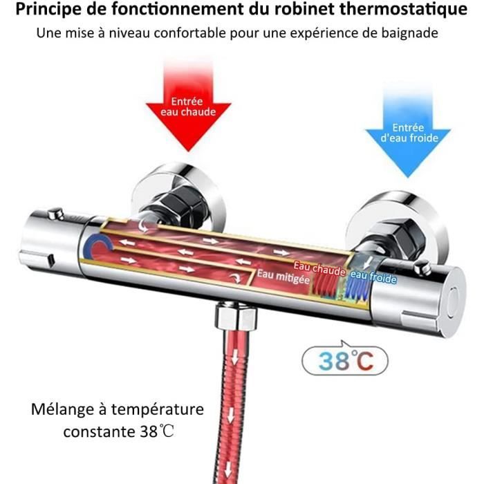 Robinet mitigeur thermostatique douche chromé 2 sorties EVO carré – Le  Mitigeur : Boutique en ligne de robinetterie
