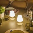 Set de 2 lampes de table sans fil - LUMISKY - TWINS - Cream - H16 cm - LED-2