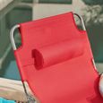 SoBuy® OGS35-R Bain de soleil Transat de Jardin Chaise Longue Pliant Chaise de Camping inclinable, pliable et réglable - Rouge-2