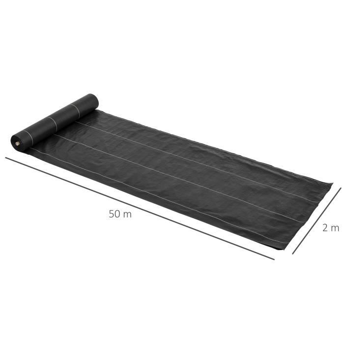 Toile hors sol - paillage Noir - 0.75 x 100 m - Top Filet