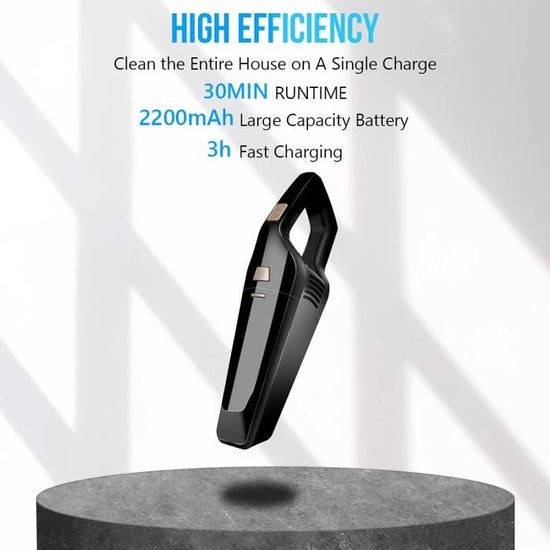 120W Aspirateur à Main, 2200mAH 5000PA Aspirateur de Voiture