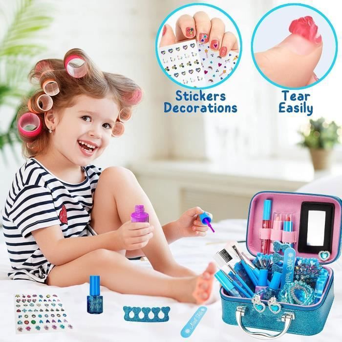 Maquillage Jouet Pour Filles Jouet Fille avec Vernis a Ongles et Rouge a Levres Lavables pour Filles 3 4 5 6 7 8 9 10 An Cdiscount Jeux Jouets
