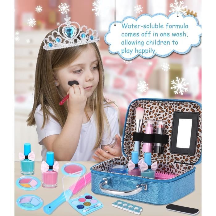 Maquillage Enfant Jouet Filles, Lavable Palette Maquillage pour Enfant,  Coffret Maquillage Enfant Filles Makeup Set, Cadeau de Noël