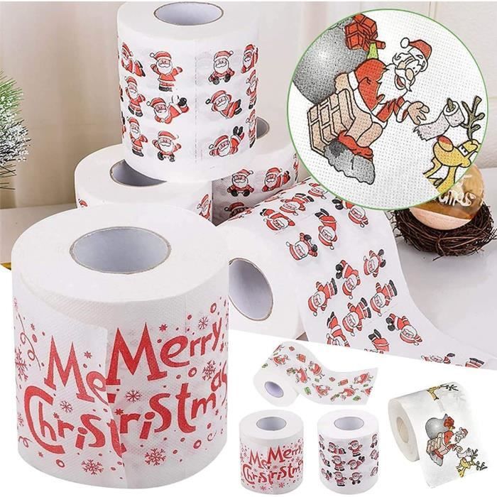 Papier Toilette Humoristique, 8 Rouleaux de Papier Toilette aléatoires avec  des Motifs de Noël, Noël Papier Toilette Motif Noë[100] - Cdiscount Au  quotidien