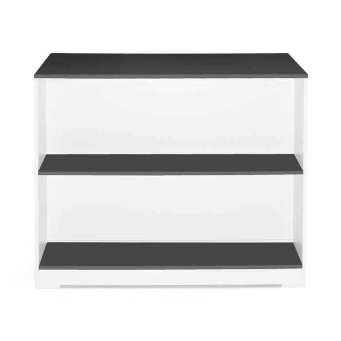 IDMarket - Ilot Central Mange-Debout 4 Personnes VITO 130 cm Blanc et
