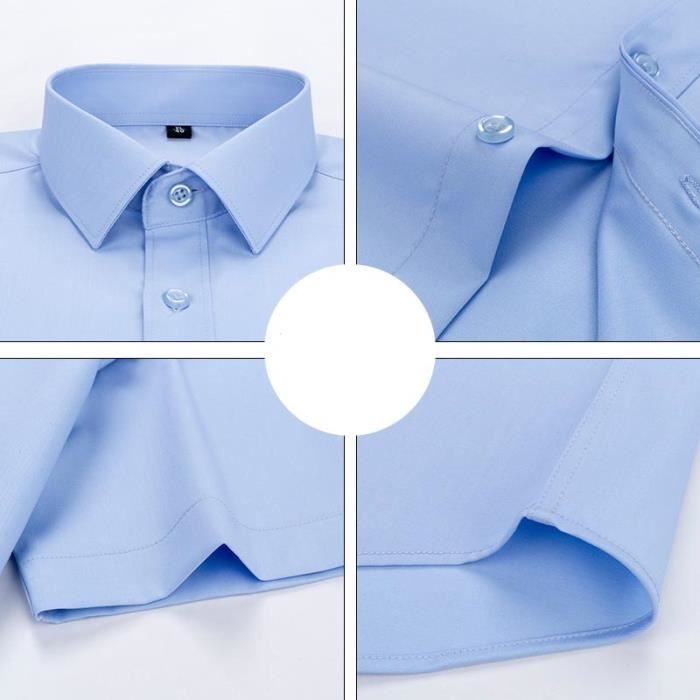 Chemise Homme Flag & Anthem Bleu Clair Et Bleu - Manches Courtes - Taille 2XL Neuve