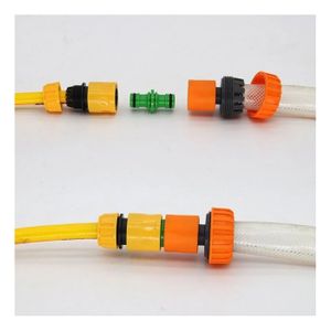 Lot De 2 Raccords Doubles Mâles Pour Tuyau D'arrosage 1/2 Pouce - Connecteur Orange Pour Rallonger Tuyaux De Jardin