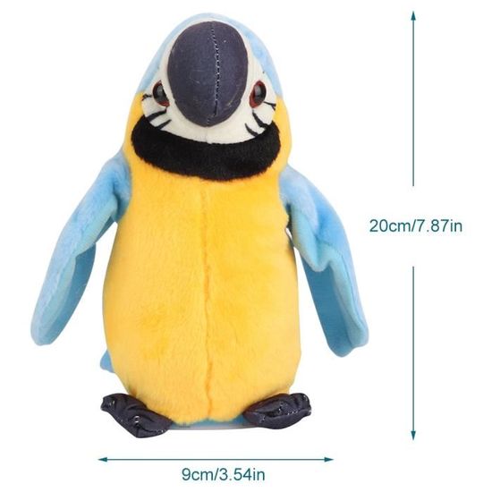 Perroquet En Peluche Kawaii - Jouet Doudou Coloré 25 Cm, Cadeau Pour Enfant