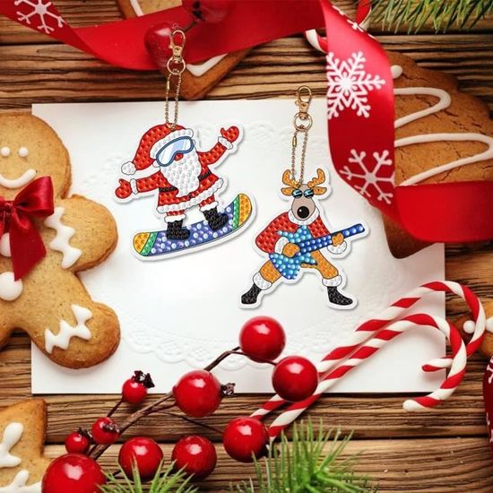 Kit Fabrication Porte-clés De Noël 189 Pièces - Breloques, Chaînes, Outils Pour Créations DIY