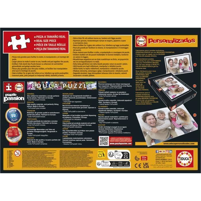 Educa Puzzle 500 Pièces : La Cour Jurassique – Amusement Préhistorique Pour Adultes Et Ados Dès 11 Ans (48x34 Cm) + Colle FIX Puzzle Offerte