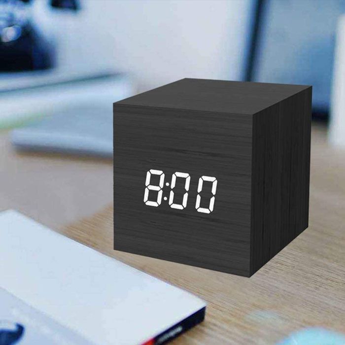 Tenlacum Réveil En Bois Imperméable Avec Motif Poisson Mignon Pour Table De Chevet, Bureau, Salle De Bain, Chambre à Coucher Et Salon