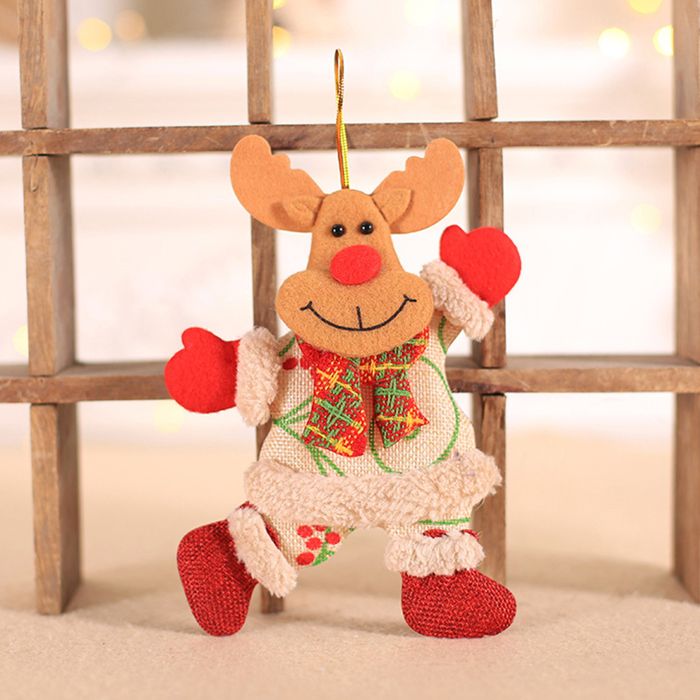 3 Décorations De Noël à Suspendre - Père Noël, Bonhomme De Neige, Cerf En Résine - Ornements Sapin Ou Emballage Cadeau