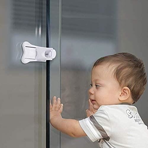 4 pièce sécurité enfant portes de placard, serrure de porte coulissante  pour bébé avec patin adhésif - Cdiscount Puériculture & Eveil bébé