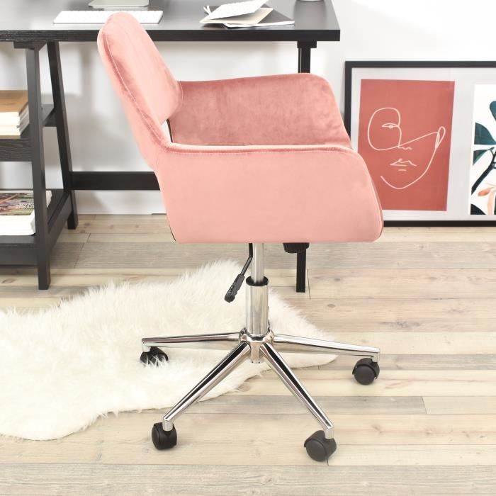 Fancy PRO - Chaise de bureau à usage domestique Rose