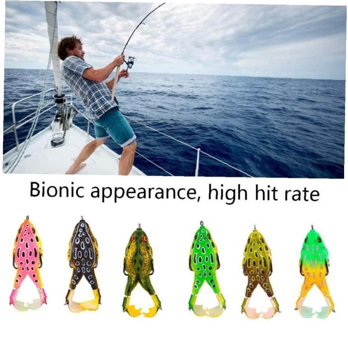 2 Leurres Grenouille Pêche + 5 Appâts Silicone - Leurres Souples 9cm Avec Hélices Pour Carnassiers