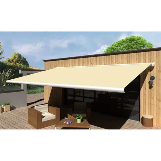 Store Banne Motorise Coffre Integral 4x3 5 M Beige Structure Blanche Pur Satinee Protect Ombrazur Achat Vente Store Store Banne Store Banne Protect 4x3 5m Cdiscount